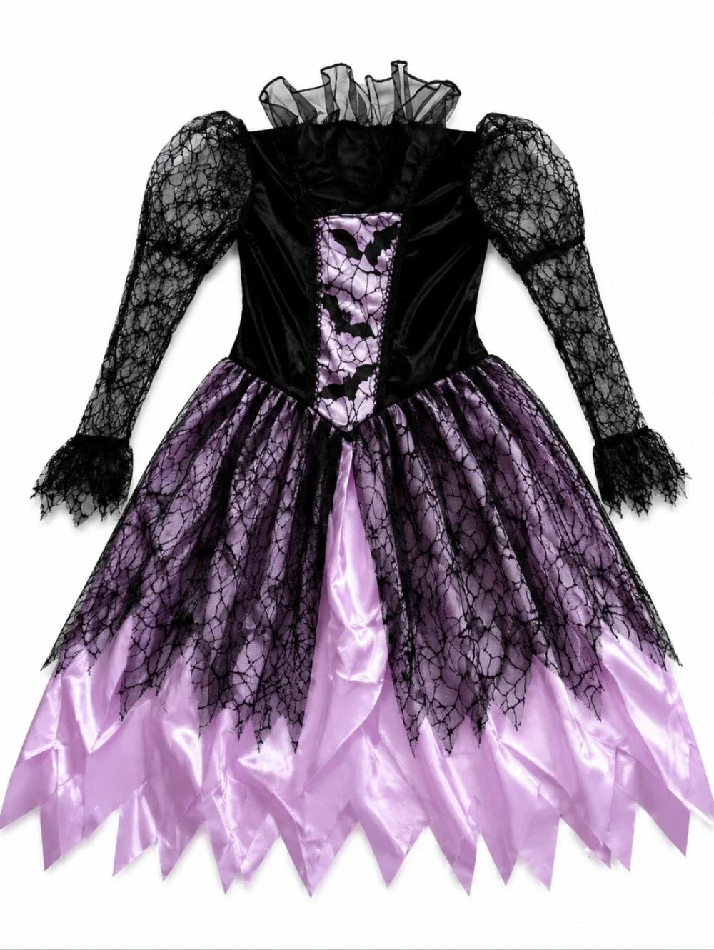 Robies Gothic Queen Halloween Costume Girls Large (10-12) Dress & Tiara New
